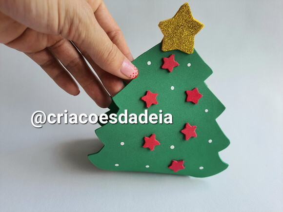 10 Porta Doces Árvore de Natal em Eva