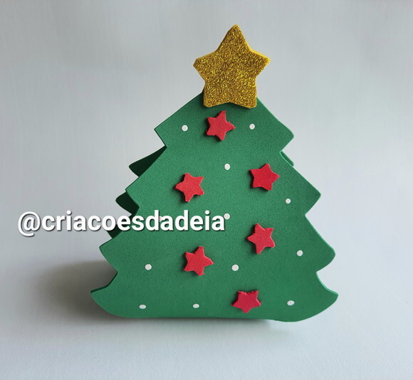 10 Porta Doces Árvore de Natal em Eva