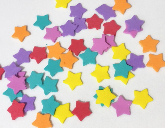 100 Apliques de Mini Estrelas de Eva (1.5 Cm)