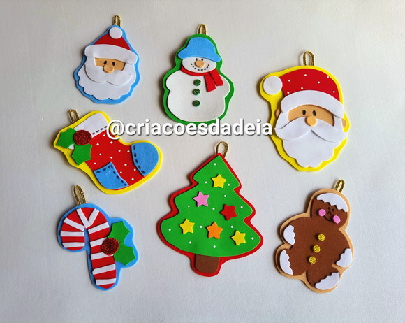 20 Enfeites de Árvore de Natal em Eva