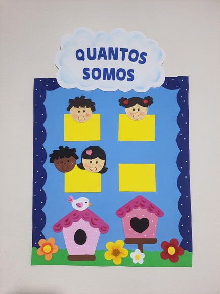 3 Peças Rotina em Eva para Sala de Aula - Tema Passarinho