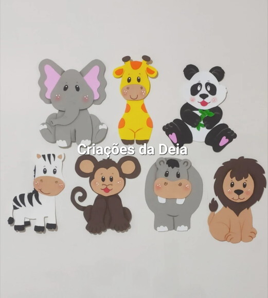 Animais 20 cm Cada em Eva - Safari _ Valor Por Unidade
