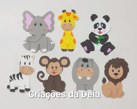 Animais 20 cm Cada em Eva - Safari _ Valor Por Unidade