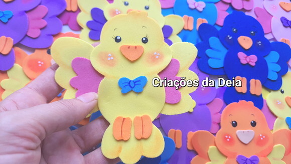 Animais Que Voam em Eva - Kit 7 Unidades 12 a 10 cm