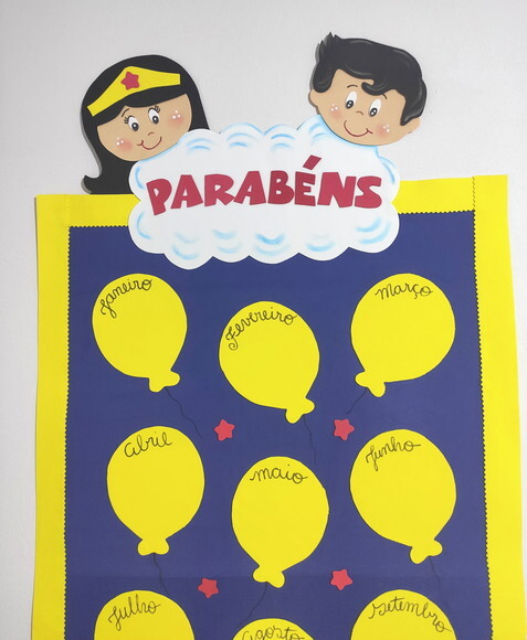 Aniversariantes do Ano Tema Pequenos Heróis (52x100cm)