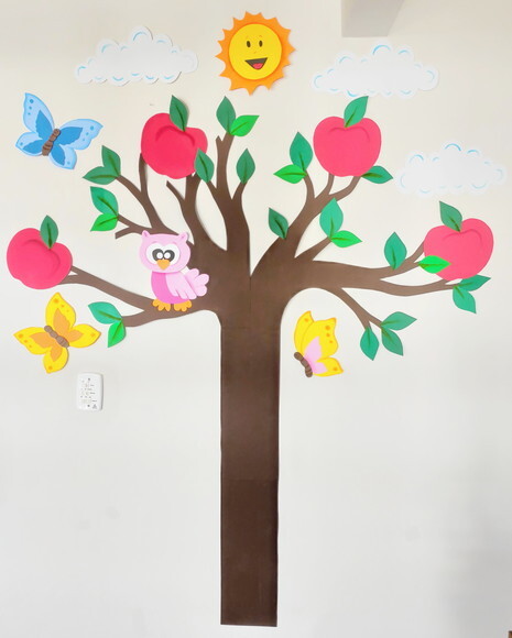 Árvore Grande de Eva para Mural Escolar - Kit Completo + Bri