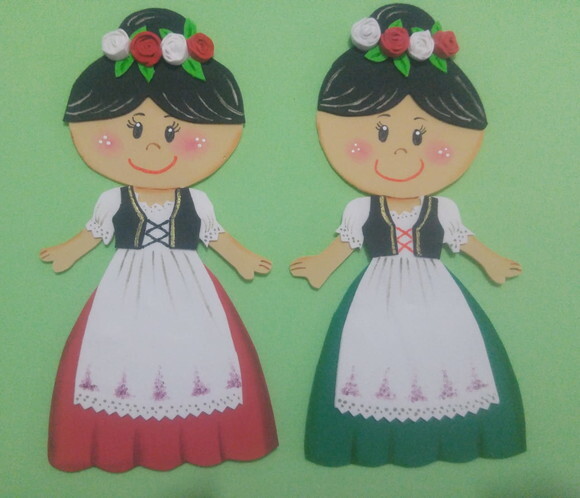 Bonequinhas de EVA - etnias e diversidade -venda por unidade