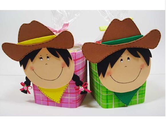 Cabecinhas Caipiras de Festa Junina - 6 Modelos à Escola.