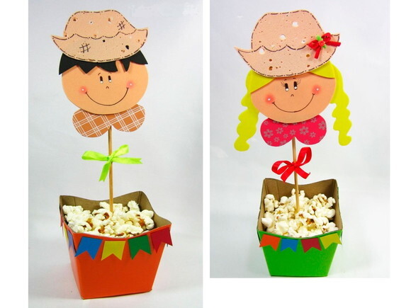 Cabecinhas Caipiras de Festa Junina - 6 Modelos à Escola.