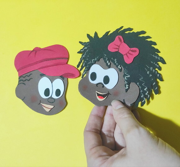 Cabecinhas crianças negras - Jeremias e Milena