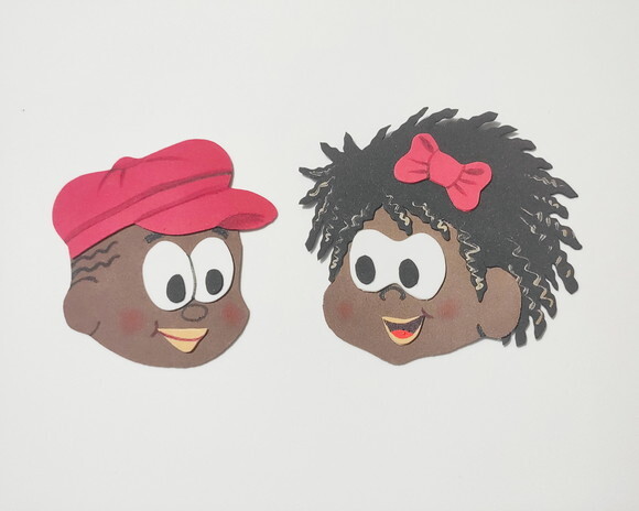 Cabecinhas crianças negras - Jeremias e Milena