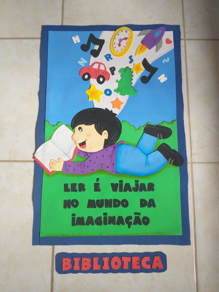 Cantinho da Leitura em Eva - Biblioteca 80x60cm