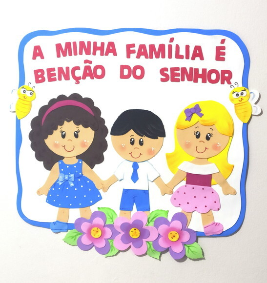 Cartaz Decorativo Tema Família em Eva