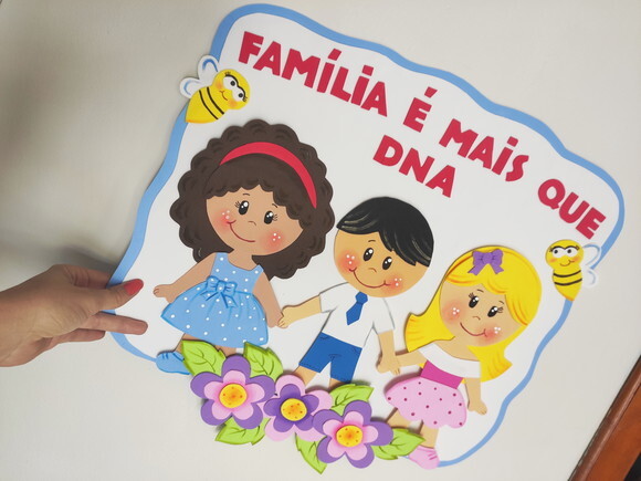Cartaz Decorativo Tema Família em Eva