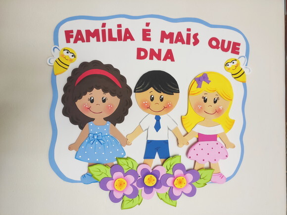 Cartaz Decorativo Tema Família em Eva