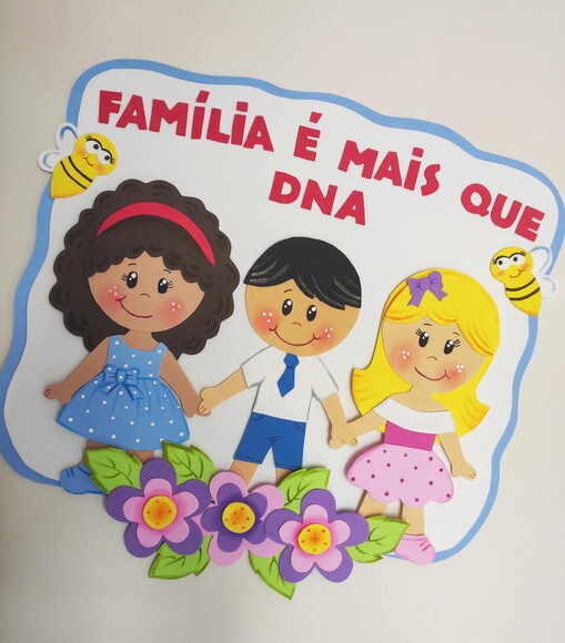 Cartaz Decorativo Tema Família em Eva
