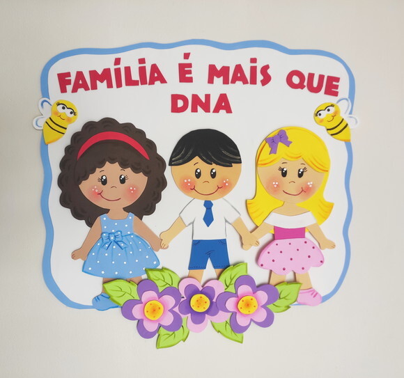 Cartaz Decorativo Tema Família em Eva