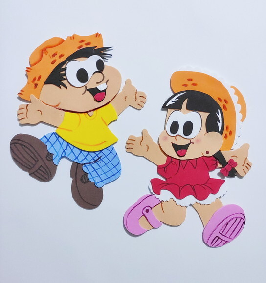 Casal Caipira em Eva - Festa Junina - 19 cm Cada