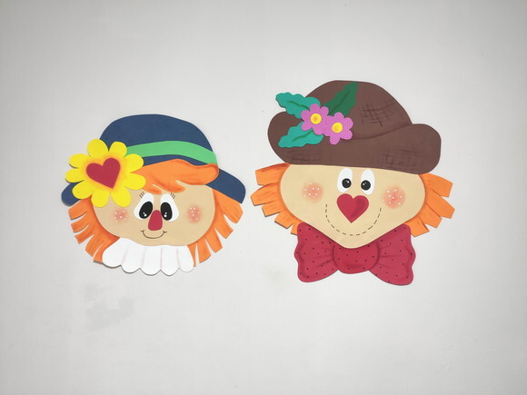 Casal de Espantalhos de Eva Grande Decoração de Festa Junina