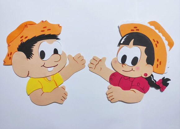 Casal Caipira em Eva para Sala de Aula - Kit 2 Unidades 27