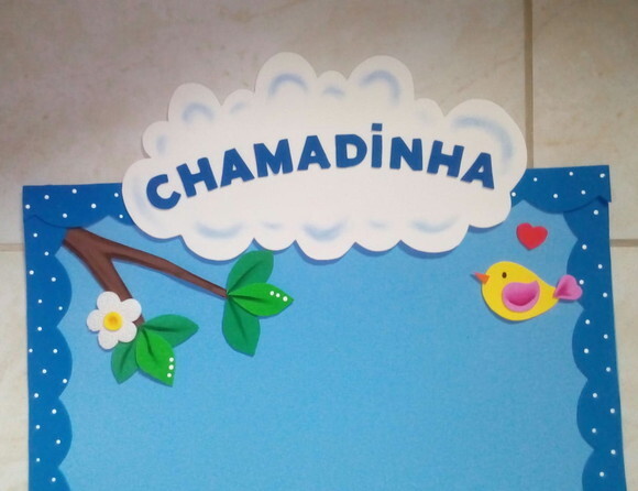 Chamadinha Grande para Sala de Aula - Tema Passarinhos 1 Peç