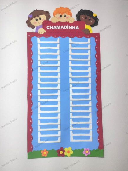 Chamadinha Grande em Eva para Sala de Aula Tema crianças