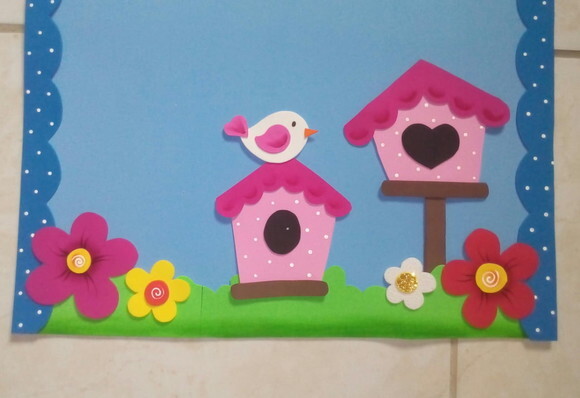 Chamadinha Grande para Sala de Aula - Tema Passarinhos 1 Peç