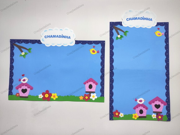Chamadinha Grande para Sala de Aula - Tema Passarinhos 1 Peç