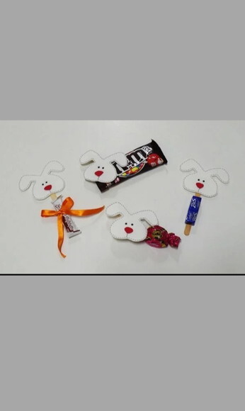 Coelhinhos - Mini Cabecinha para Aplique ou Lembrancinhas