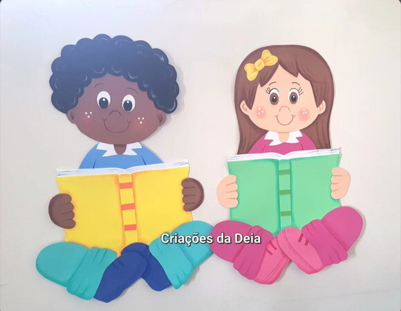 Criança Lendo - 1 Peça (tamanho 50 cm Cada)