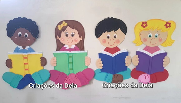 Criança Lendo - 1 Peça (tamanho 50 cm Cada)