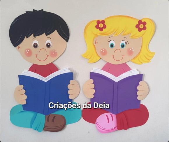 Criança Lendo - 1 Peça (tamanho 50 cm Cada)