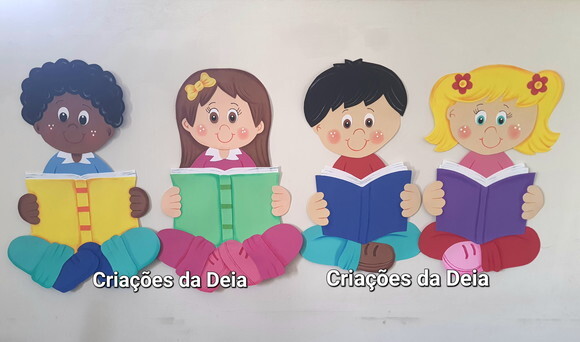 Criança Lendo - 1 Peça (tamanho 60 a 65 cm Cada)