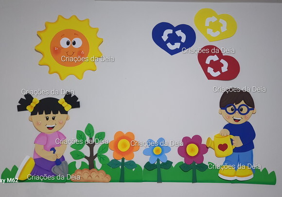 Criança na Natureza Painel Meio Ambiente Jardim Grande Eva