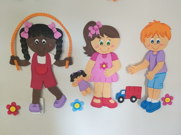 Crianças Grandes para Mural de Eva- Vendidos Separadamente