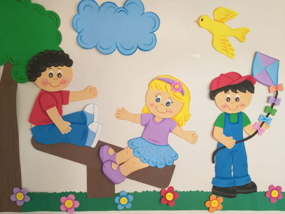 Crianças Grandes para Mural de Eva- Vendidos Separadamente
