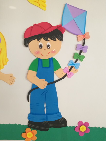 Crianças Grandes para Mural de Eva- Vendidos Separadamente