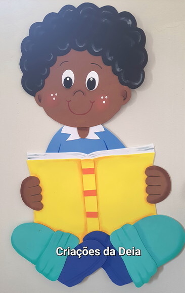 Crianças Lendo - Kit 2 Peças (tamanho 65 cm Cada)