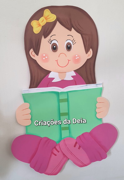 Crianças Lendo - Kit 2 Peças (tamanho 65 cm Cada)