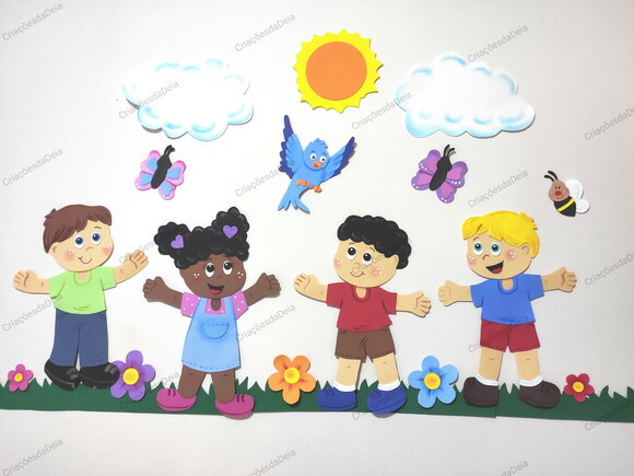 Crianças na Natureza Kit com 4 Crianças 35 cm Cada