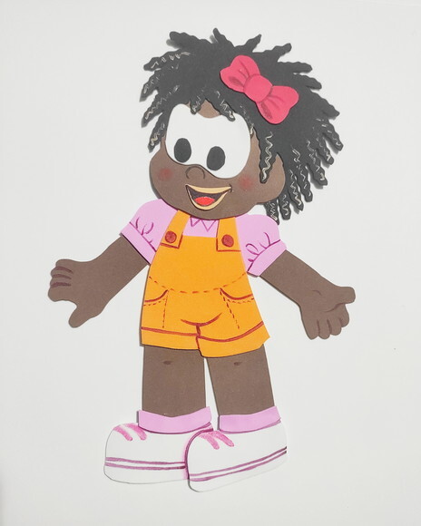 Crianças Negras em Eva 30 cm - Jeremias e Milena