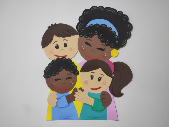 Dia da Família Grande 72cm Decoração de Painel em Eva