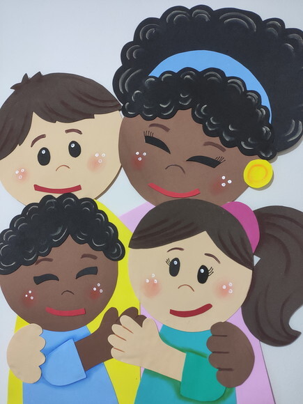 Dia da Família Grande 72cm Decoração de Painel em Eva