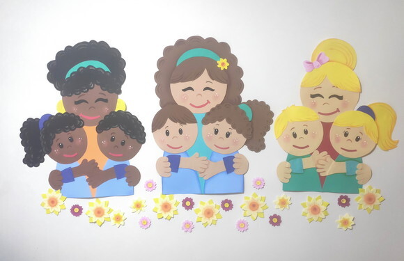 Dia das Mães - Decoração em Eva para Mural ou Painel Grande