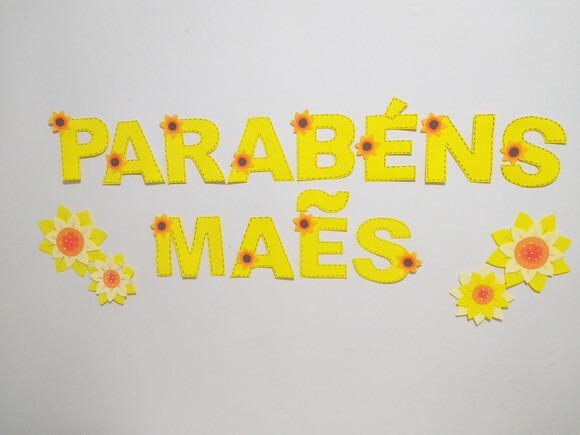 Dia das Mães - Decoração em Eva para Mural ou Painel Grande