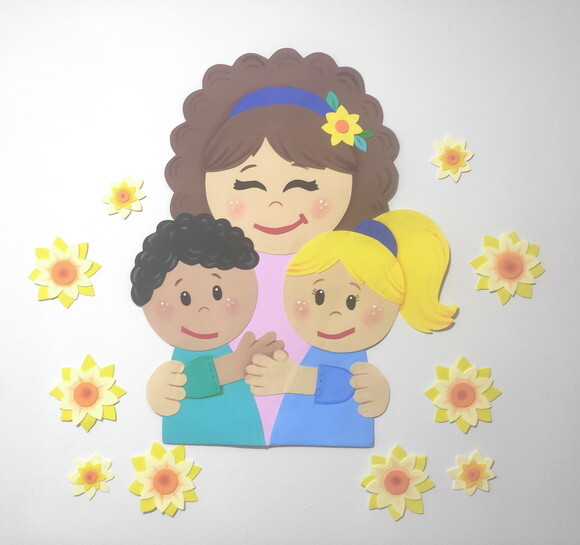 Dia das Mães - Kit 21 Peças Grande de Decoração em Eva