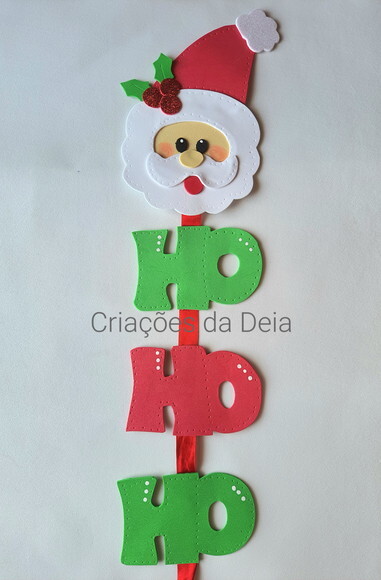 Enfeite de Natal em Eva - 1 Papai Noel 44 x 13 cm