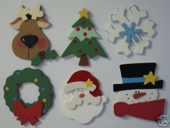 Enfeite de Natal em EVA - kit com 6 unidades