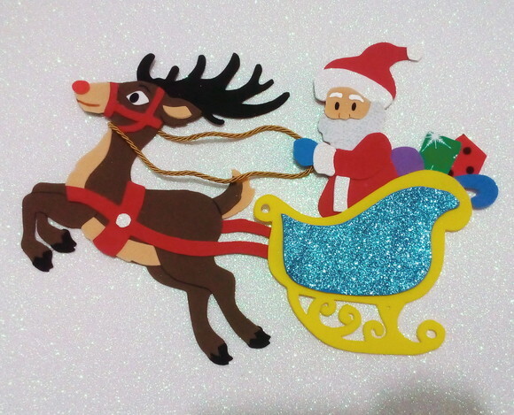 Enfeite de Natal em Eva - Papai Noel