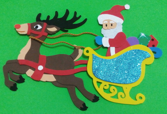 Enfeite de Natal em Eva - Papai Noel